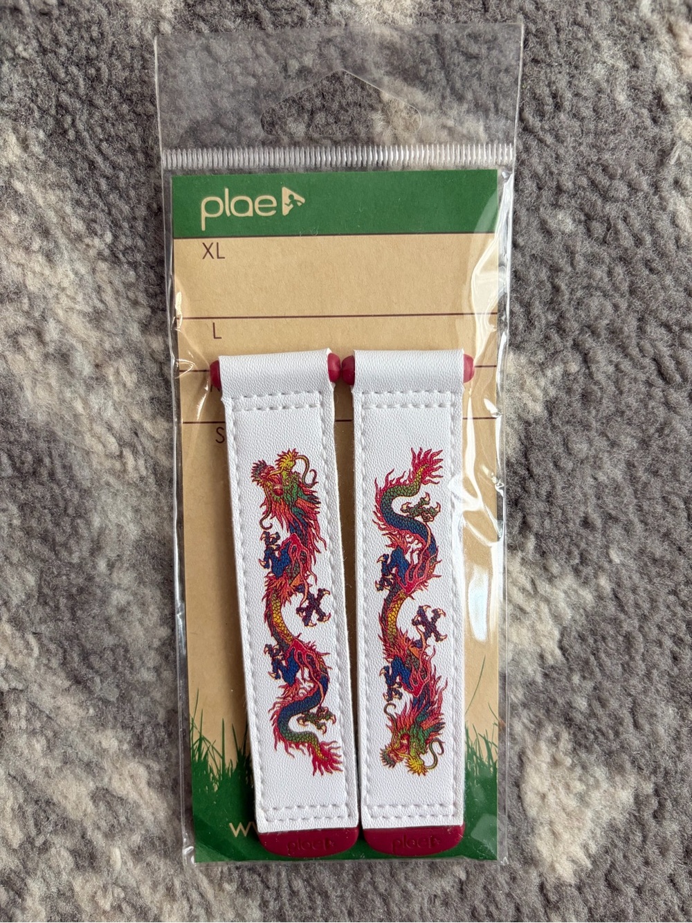 PLAE White Dragon Shoe tabs - medium